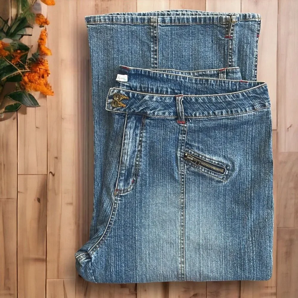 Vintage 80’s Wide Leg Crop Jeans High Waist Route 66 Sz 26